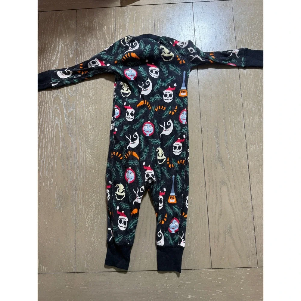 Hanna Andersson Pajamas Kids 12-18 Months Black Nightmare Before Christmas Zip